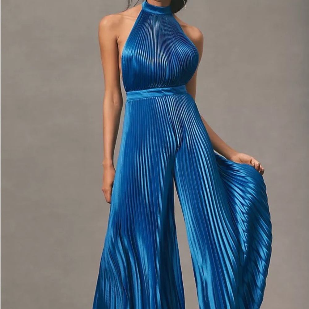 Cinema Jumpsuit in Bright Blue in a Small (AUS 8) Anthropologie L'IDEE Revolve